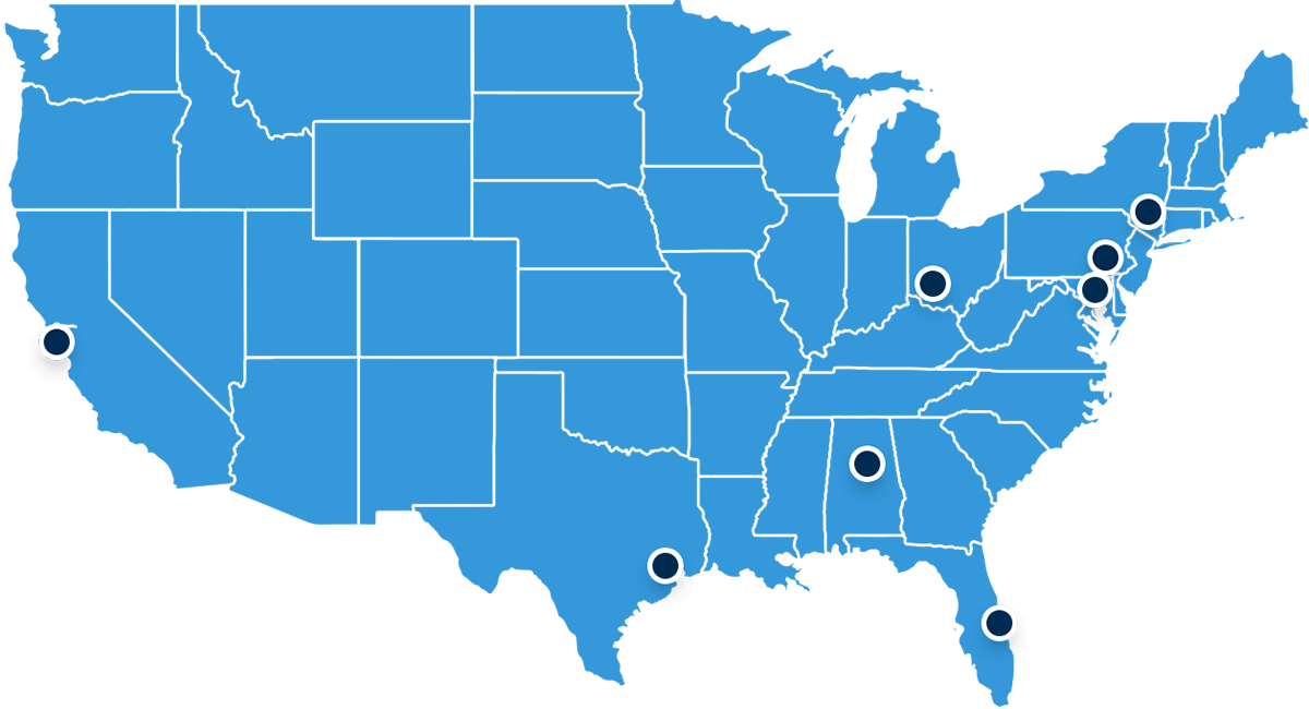 Our Office Locations Map